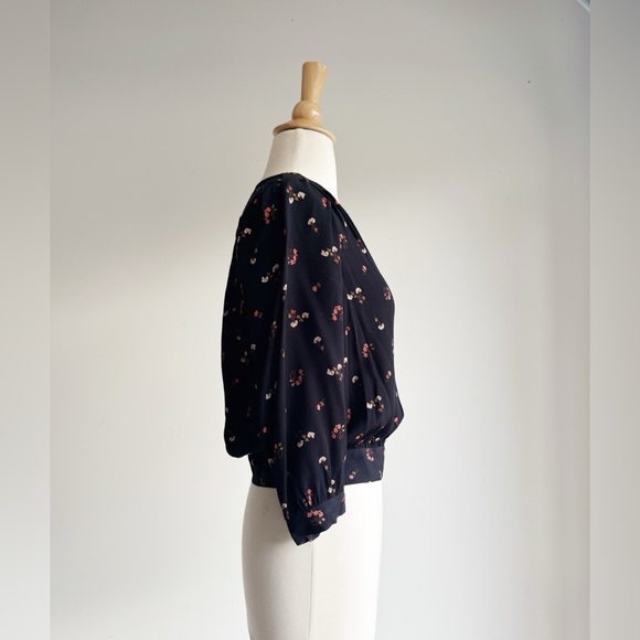 MADEWELL Wrap Top in Flower Toss XS - Picture 3 of 6